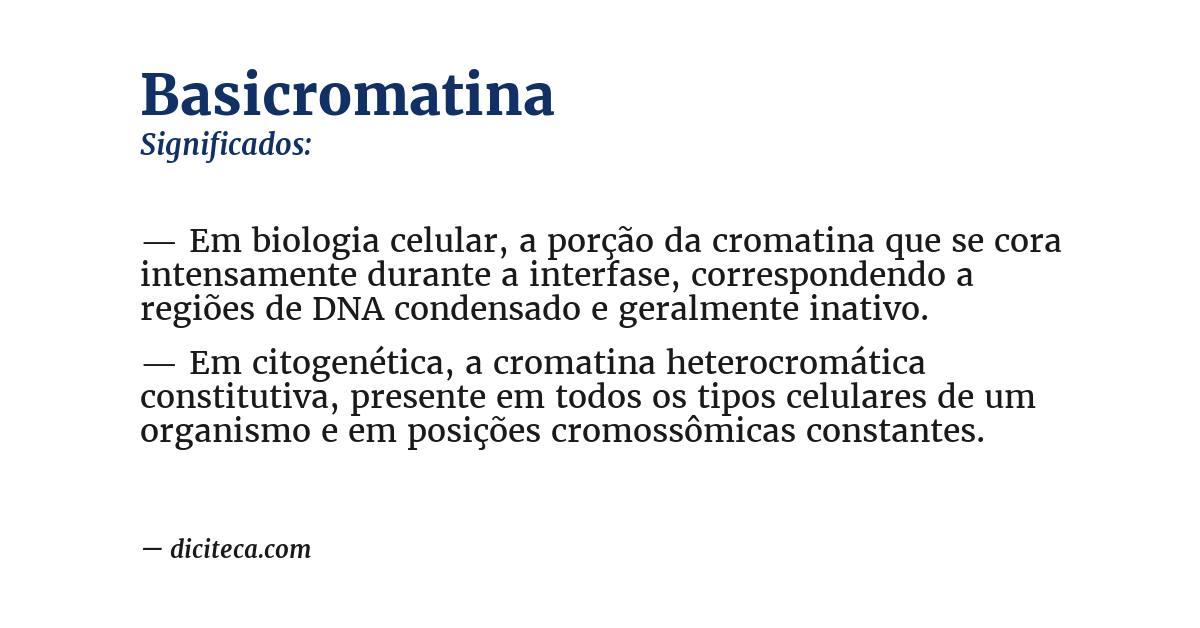 Significado de basicromatina