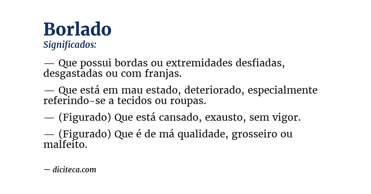 Significado de borlado