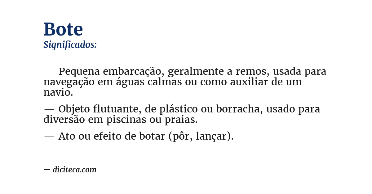 Significado de bote