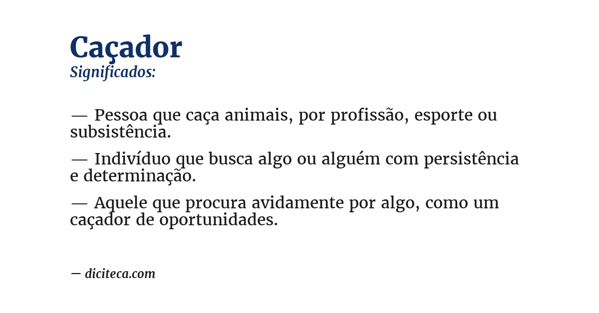 Significado de caçador