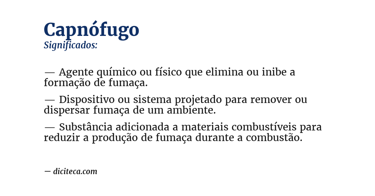 Significado de capnófugo