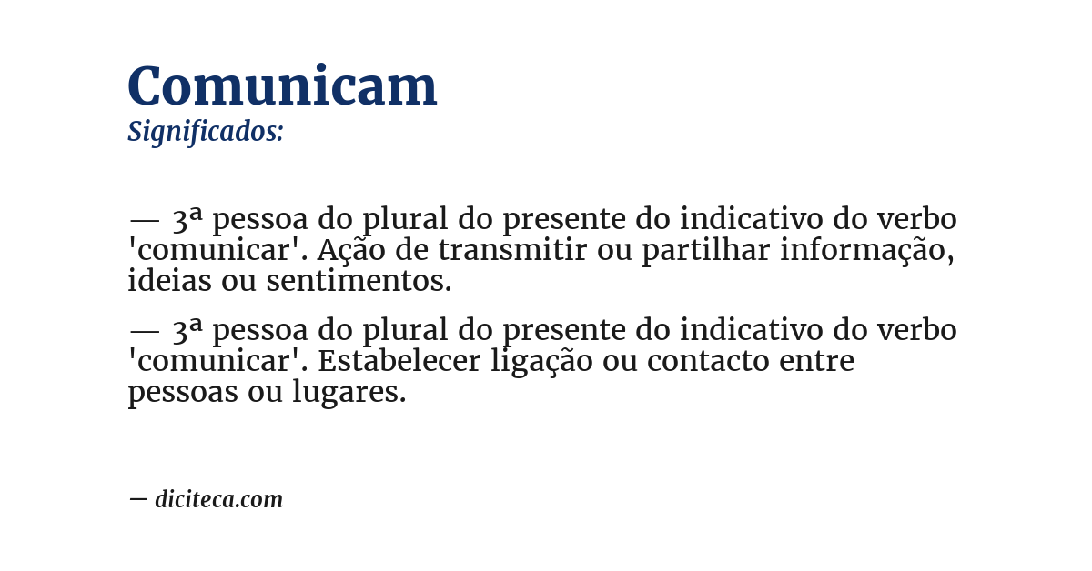 Significado de comunicam