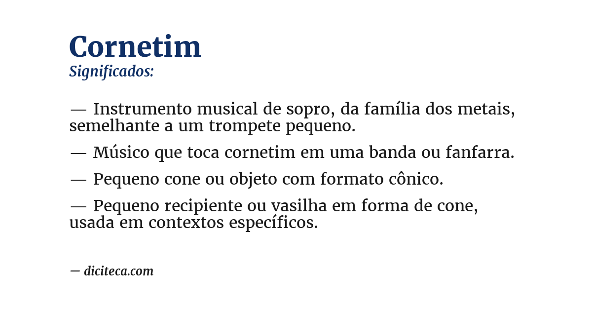 Significado de cornetim