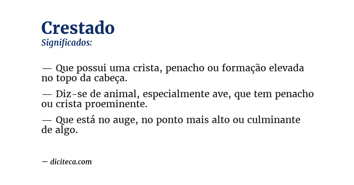 Significado de crestado