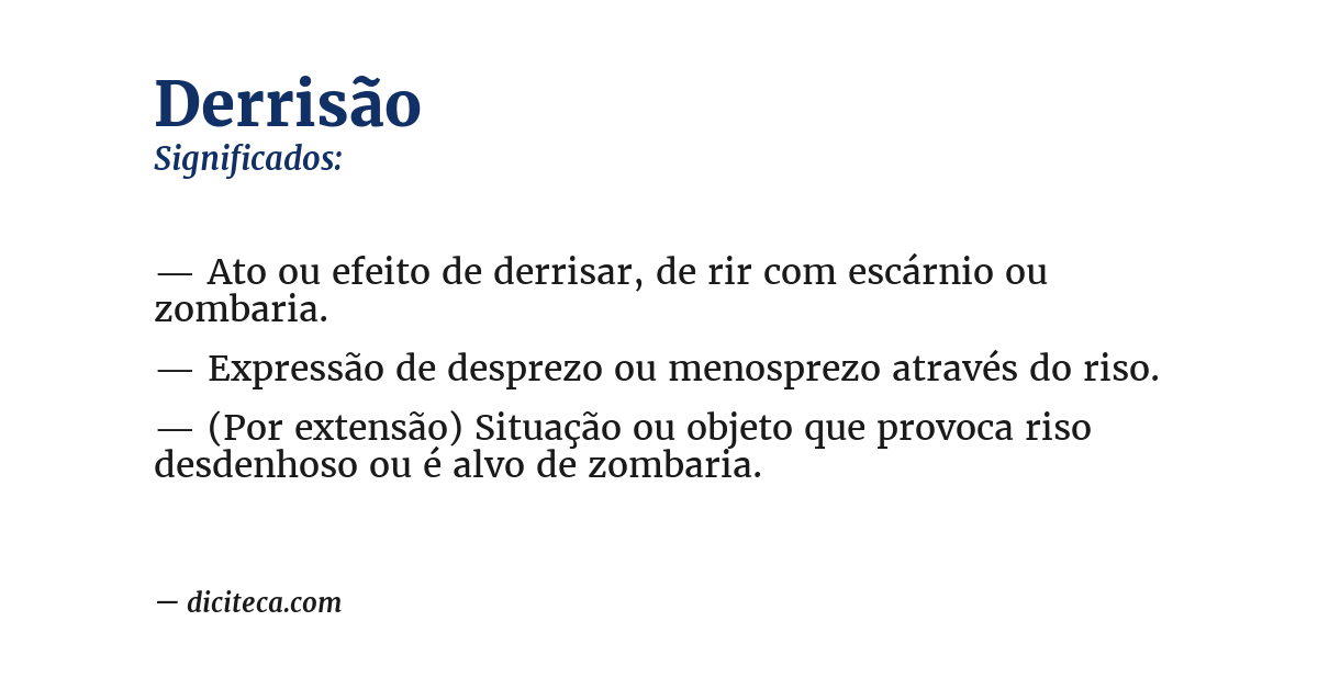 Significado de derrisão