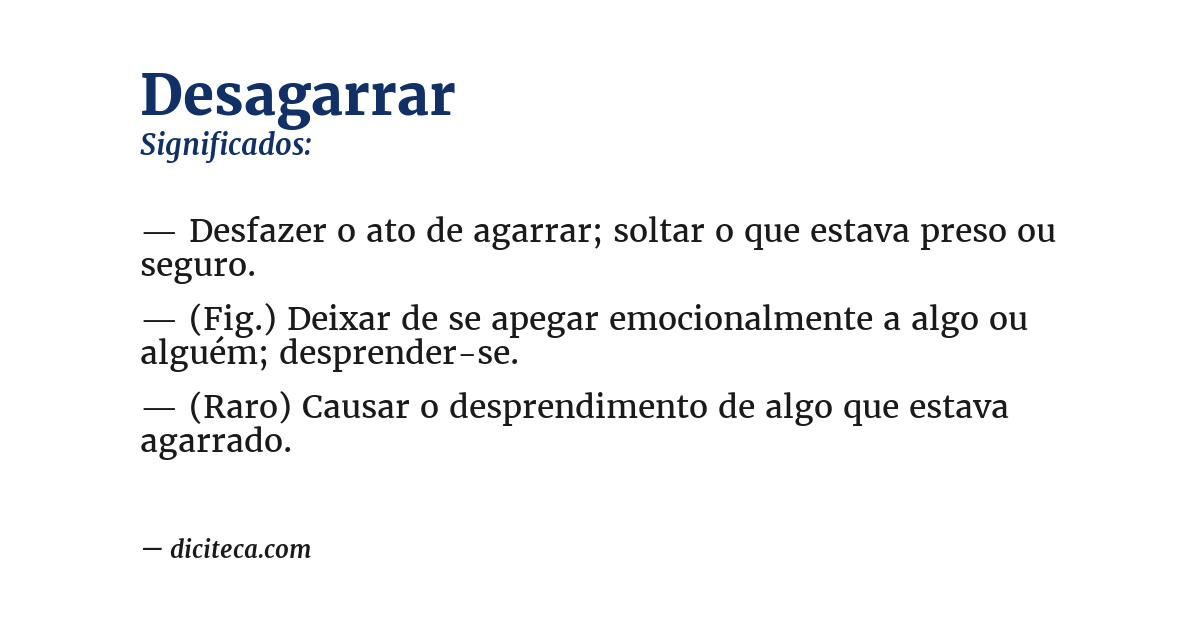 Significado de desagarrar