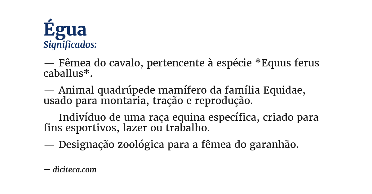 Significado de égua