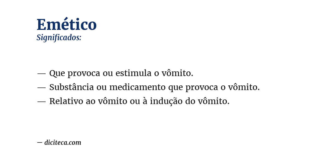 Significado de emético