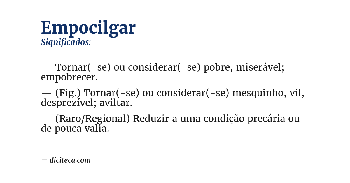 Significado de empocilgar