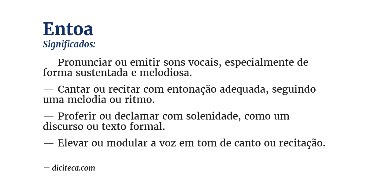 Significado de entoa