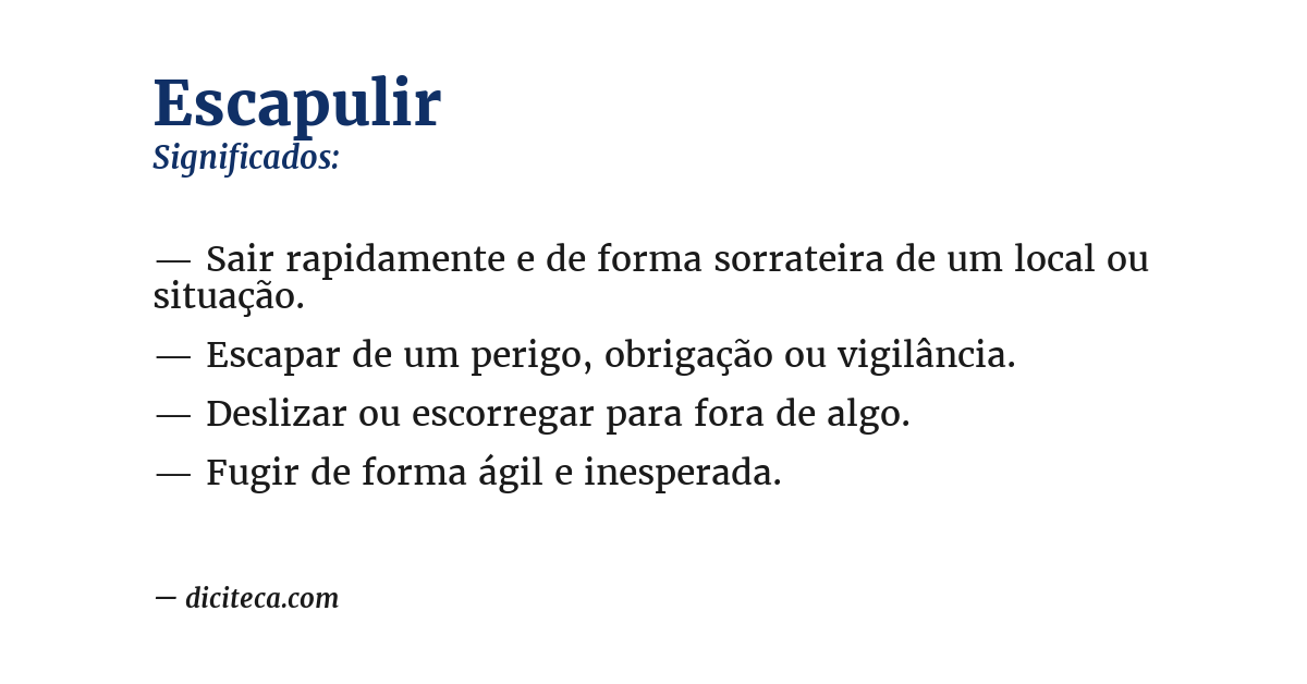 Significado de escapulir