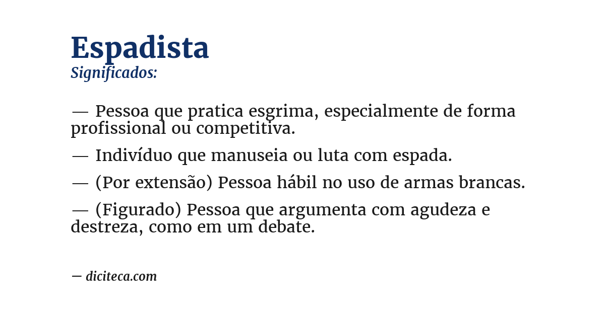 Significado de espadista