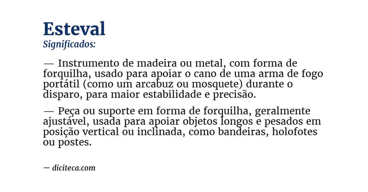 Significado de esteval