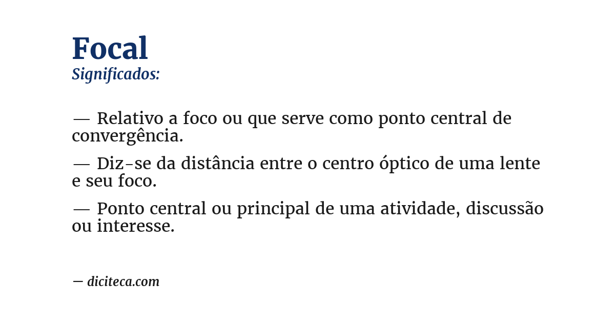 Significado de focal