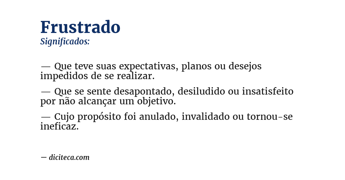 Significado de frustrado