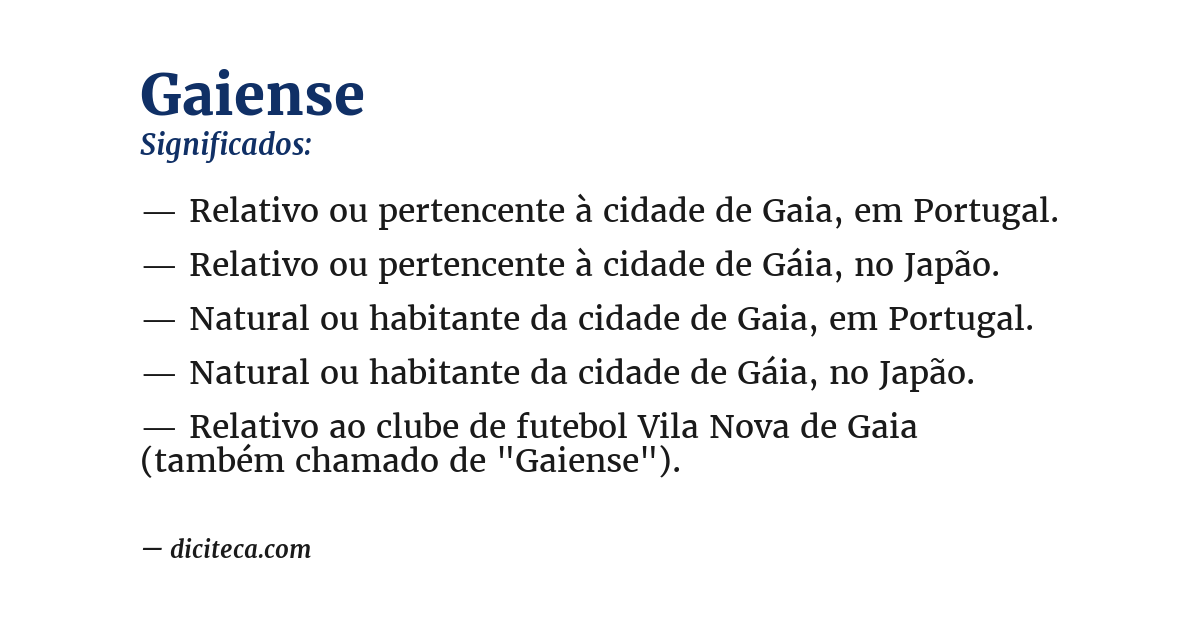 Significado de gaiense