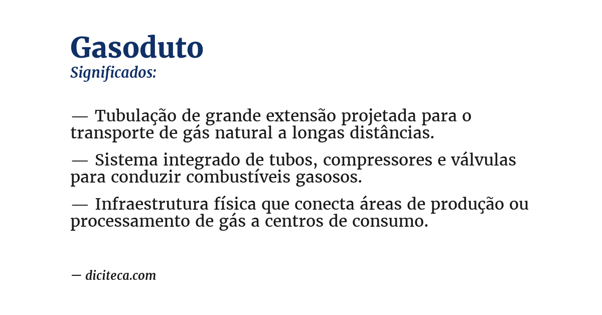 Significado de gasoduto