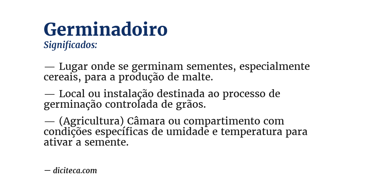 Significado de germinadoiro