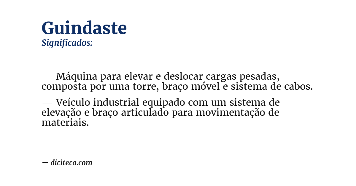 Significado de guindaste
