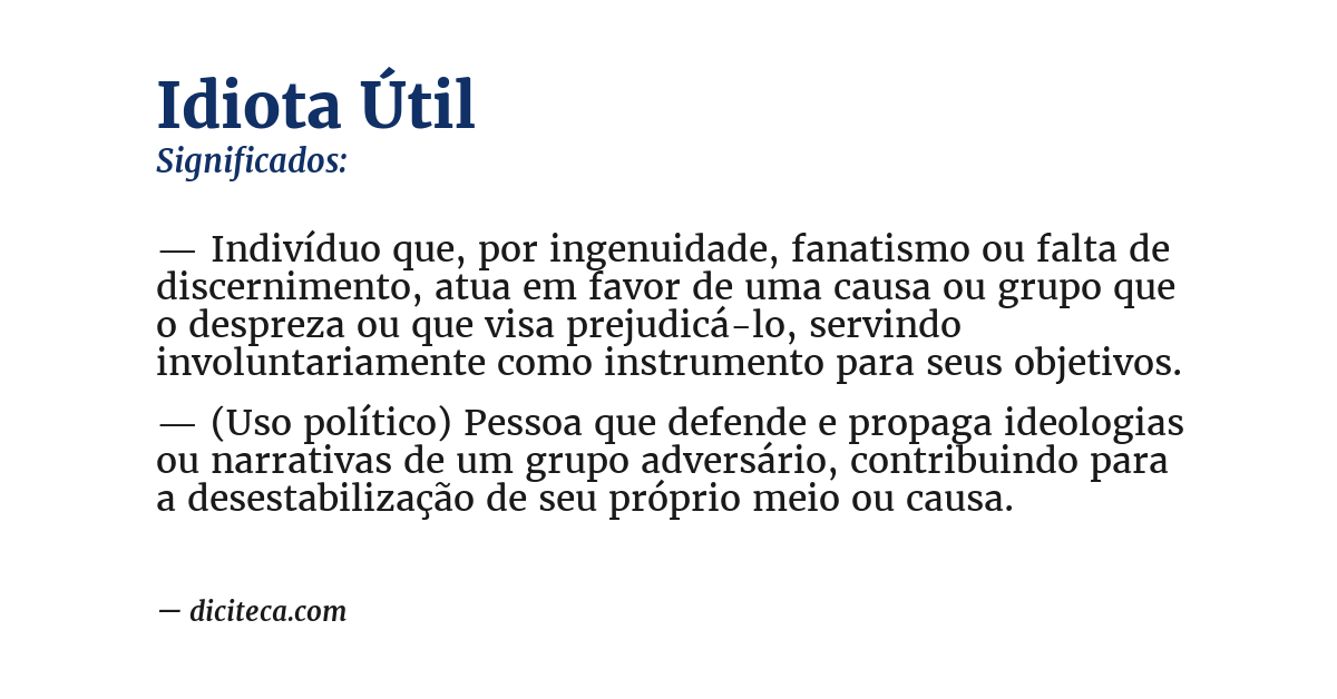 Significado de idiota útil