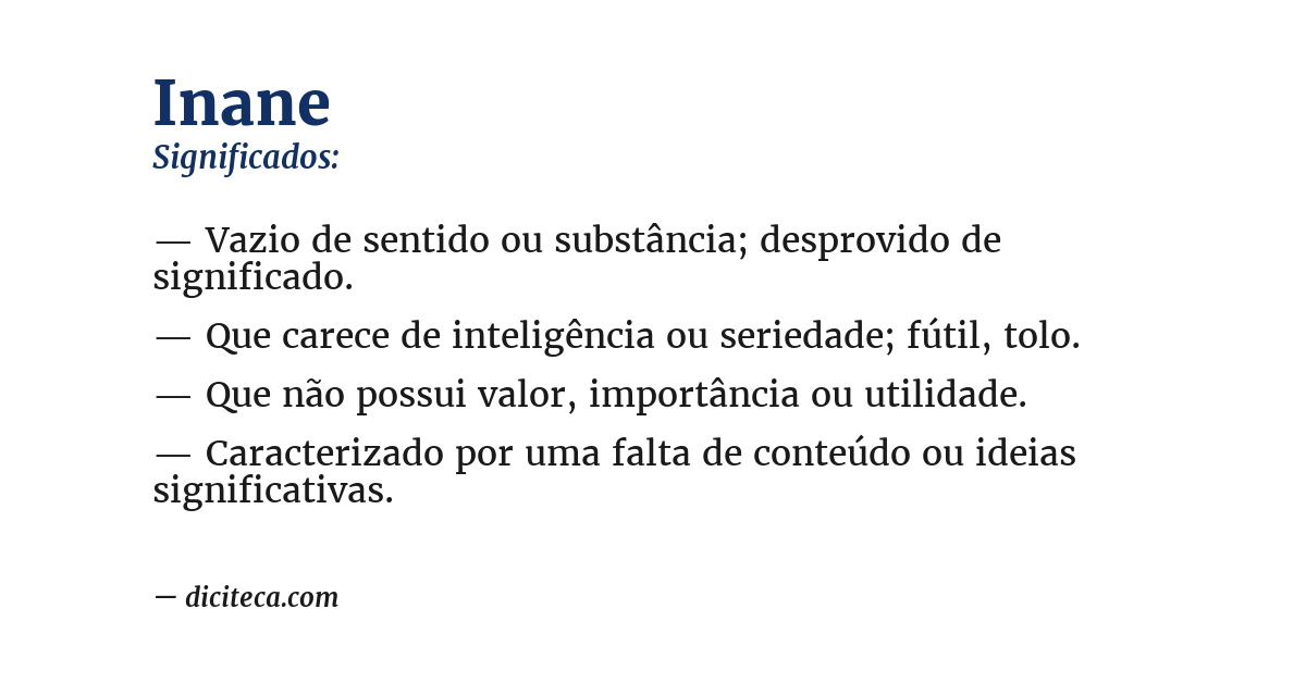 Significado de inane
