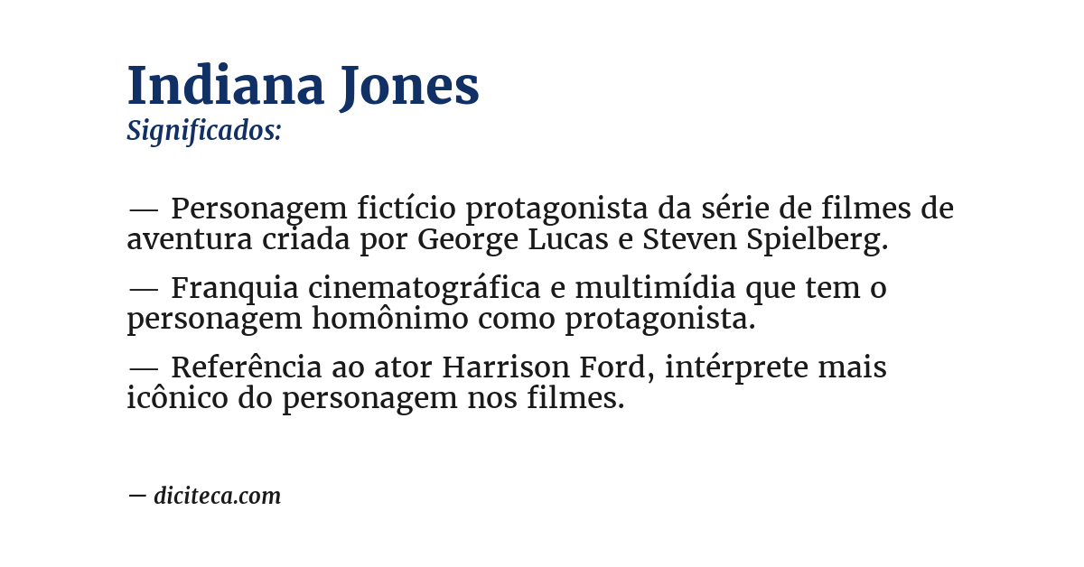 Significado de indiana jones