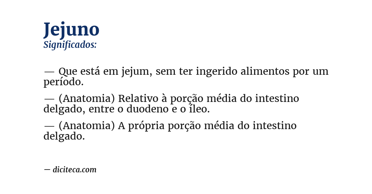 Significado de jejuno
