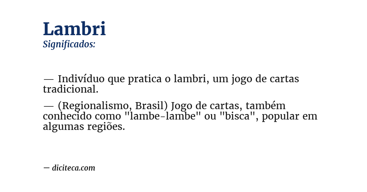 Significado de lambri