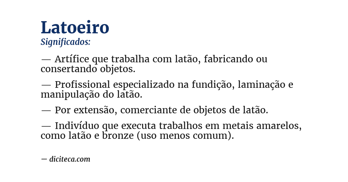 Significado de latoeiro