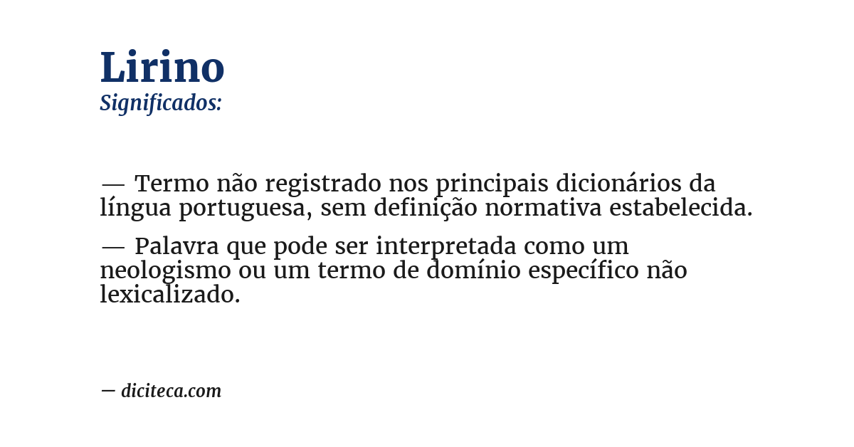 Significado de lirino