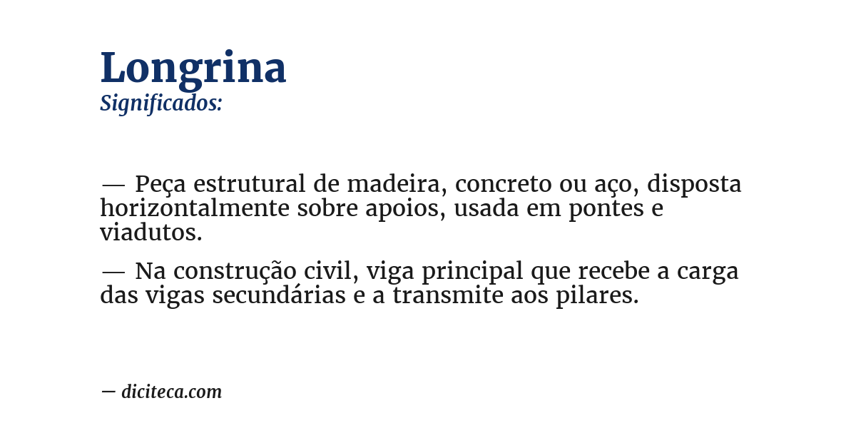 Significado de longrina