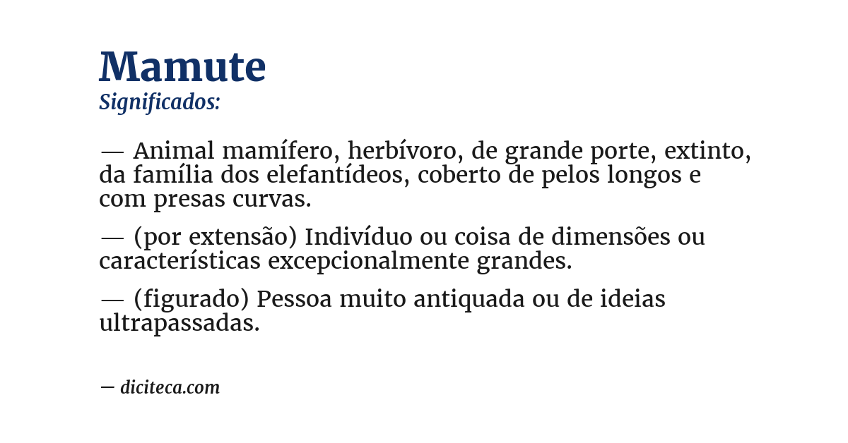 Significado de mamute