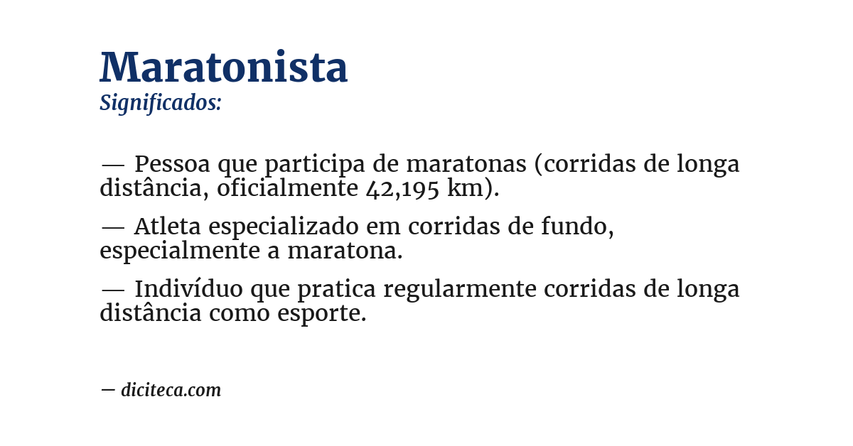 Significado de maratonista