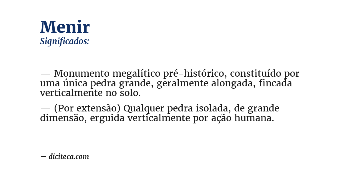 Significado de menir