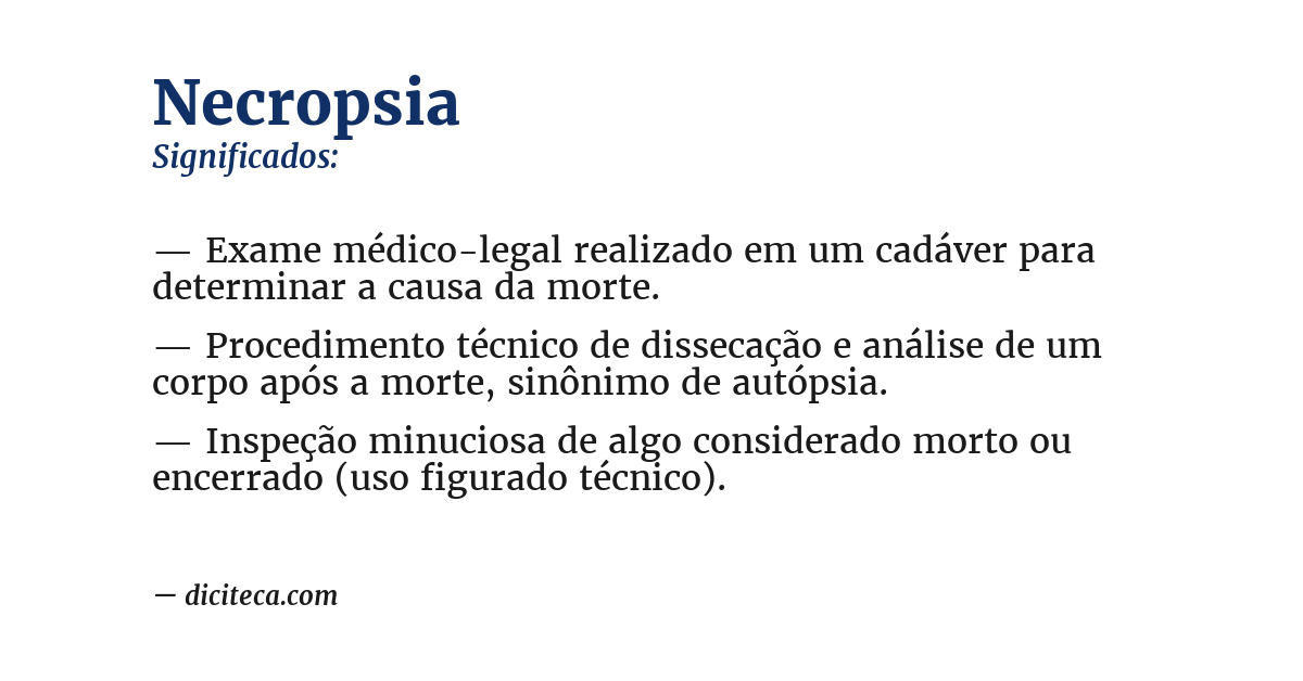 Significado de necropsia