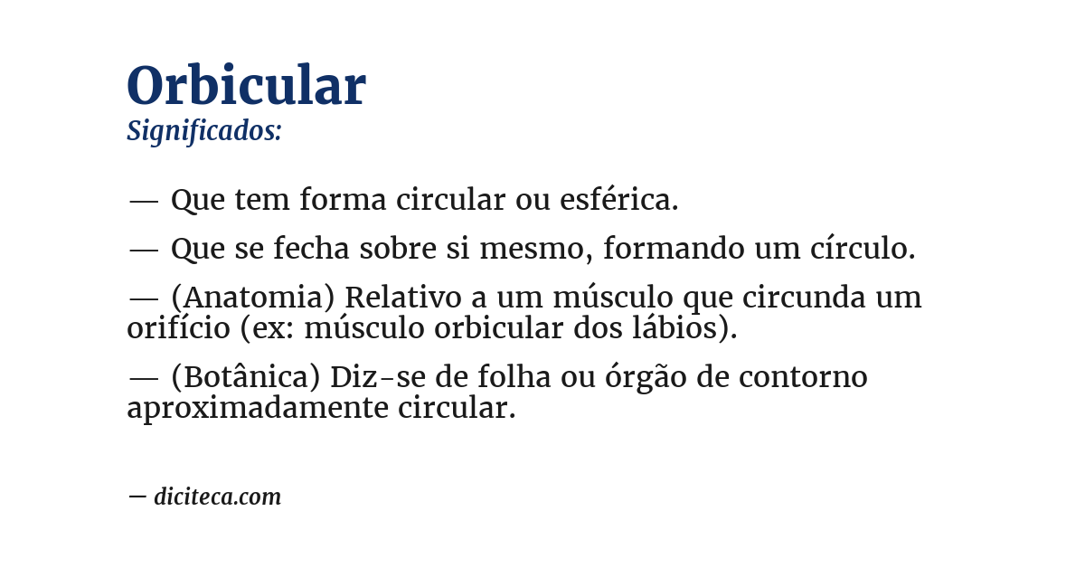 Significado de orbicular