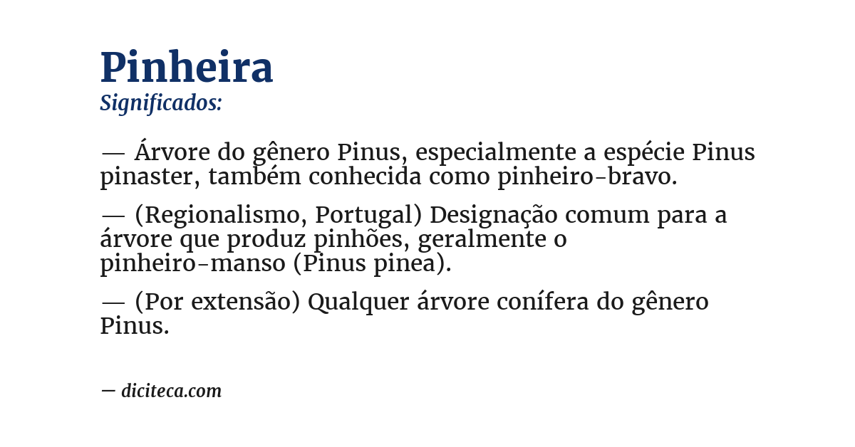 Significado de pinheira