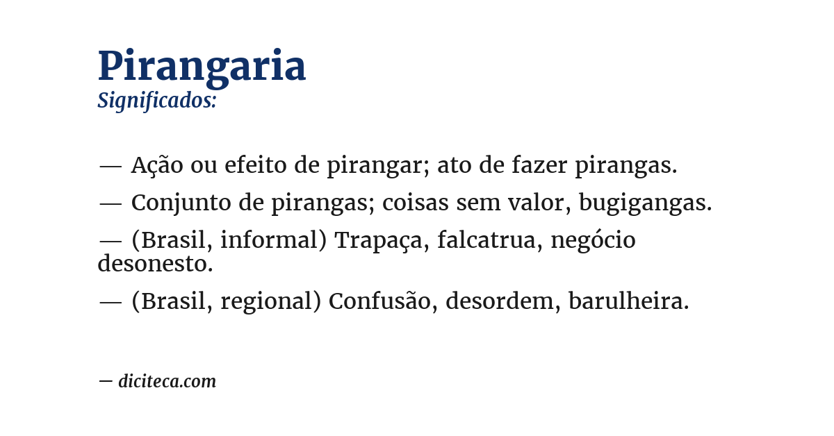 Significado de pirangaria