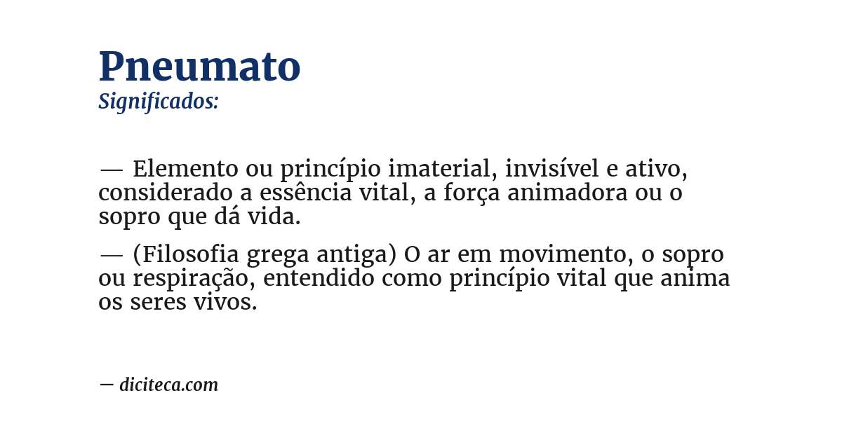 Significado de pneumato