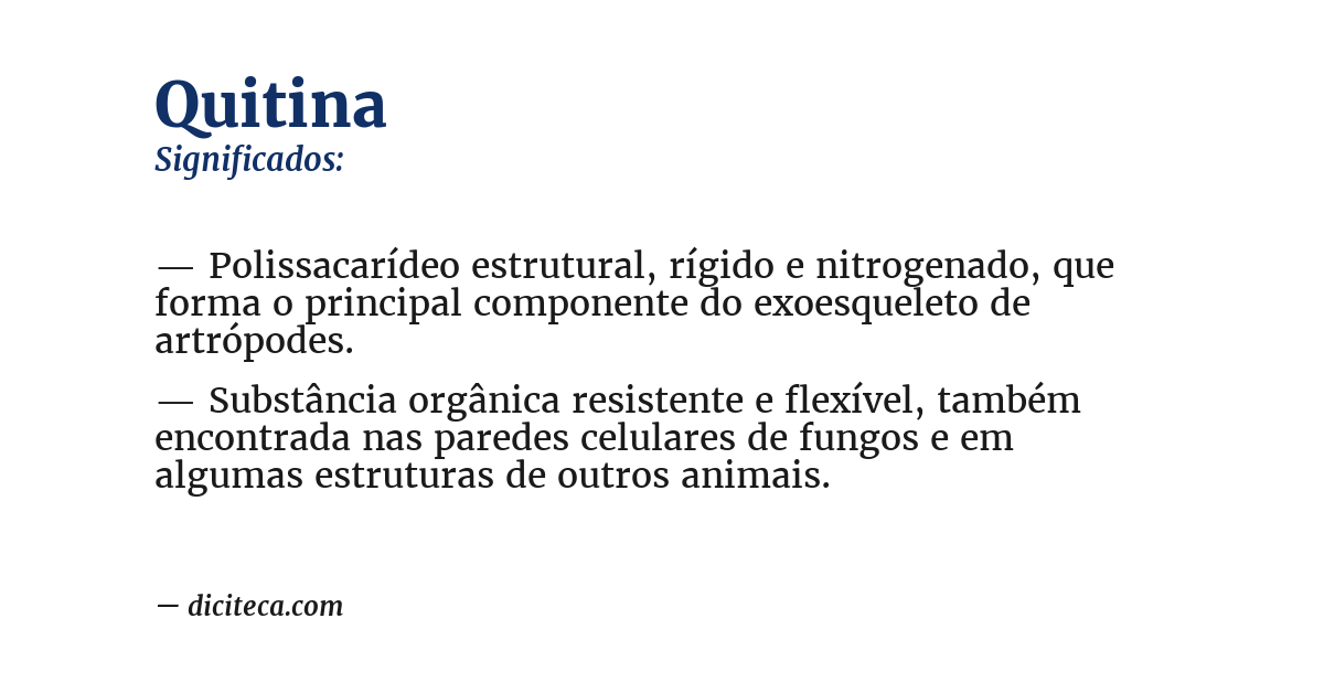 Significado de quitina
