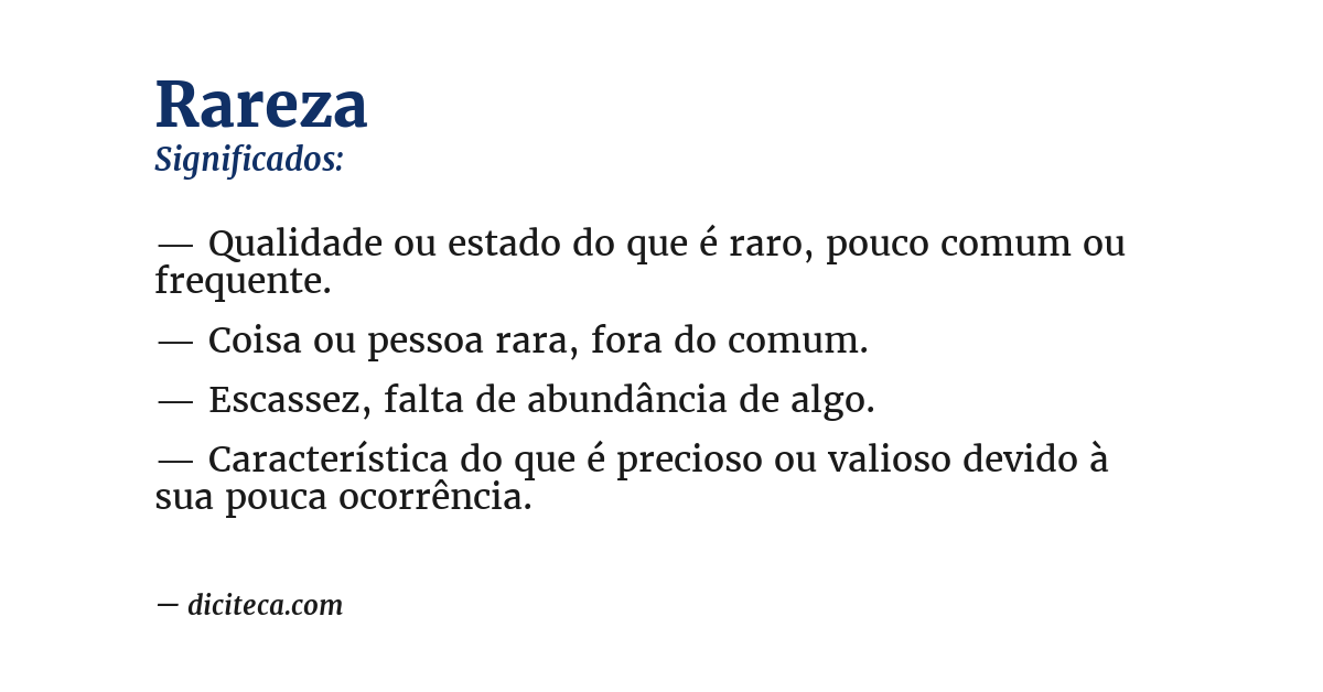 Significado de rareza