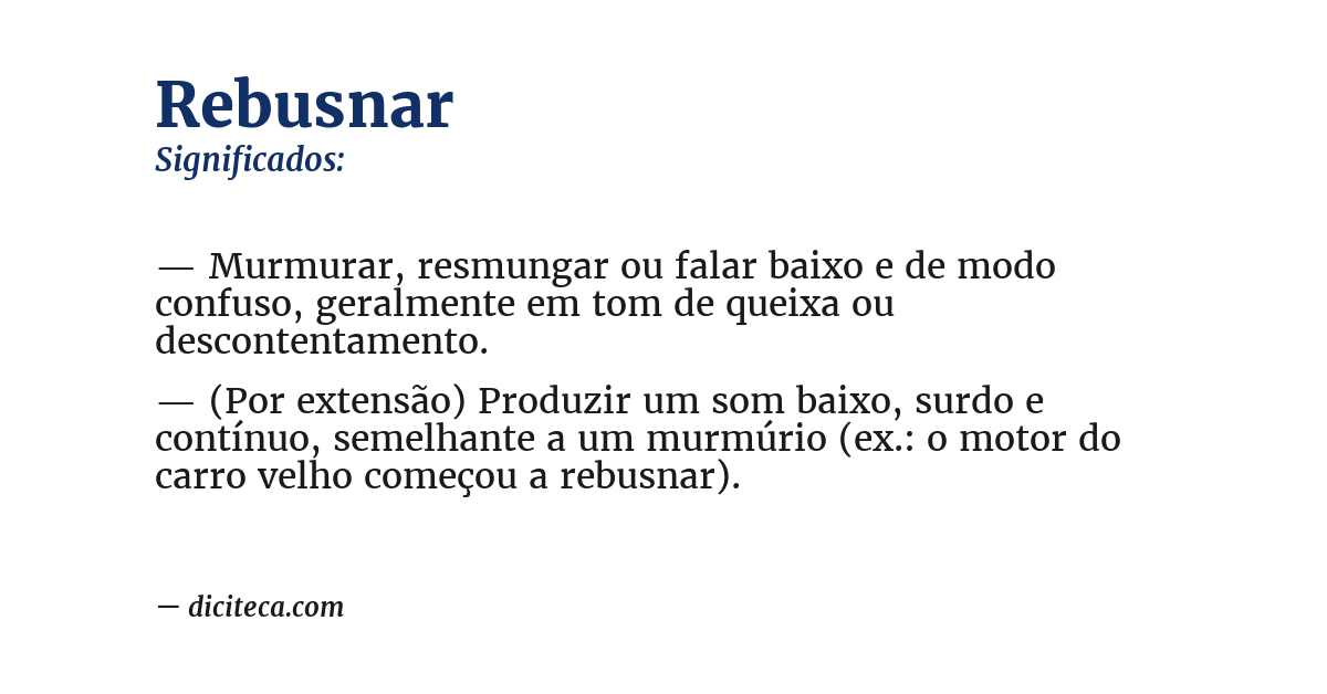Significado de rebusnar