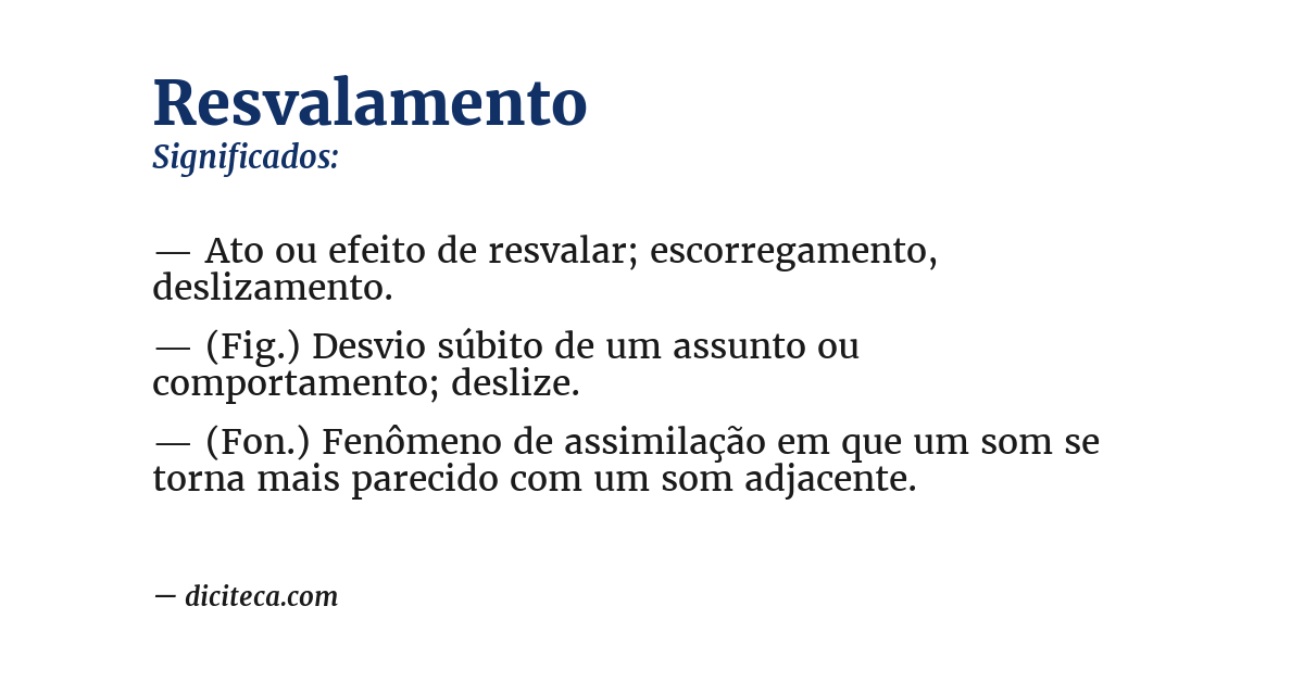 Significado de resvalamento