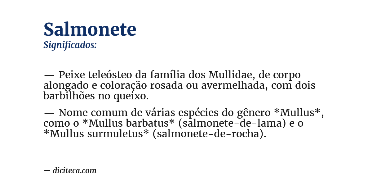 Significado de salmonete