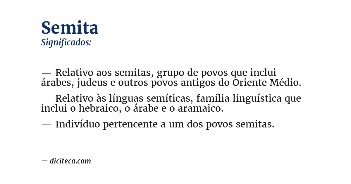 Significado de semita