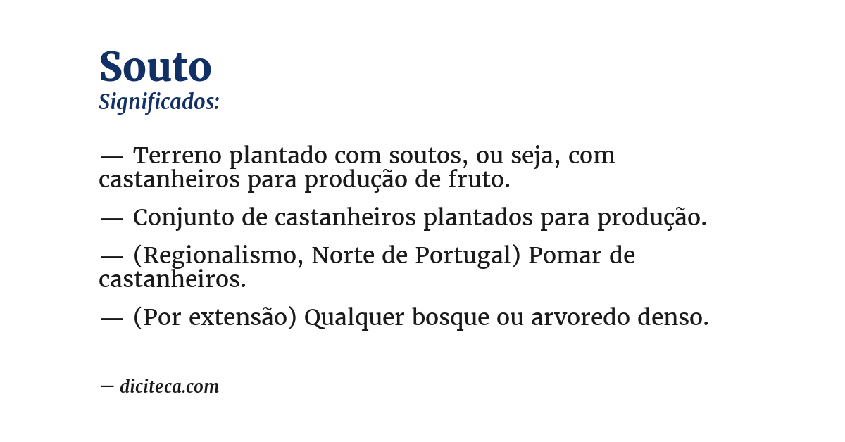 Significado de souto