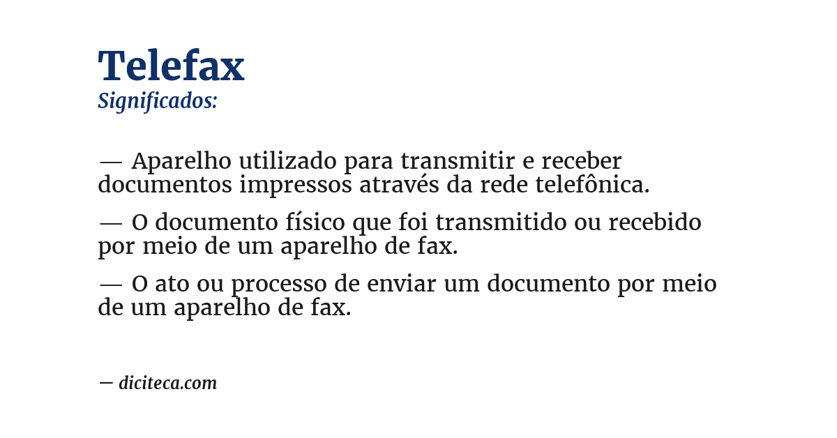 Significado de telefax