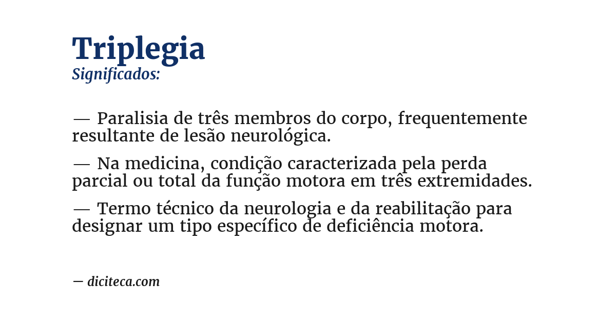 Significado de triplegia