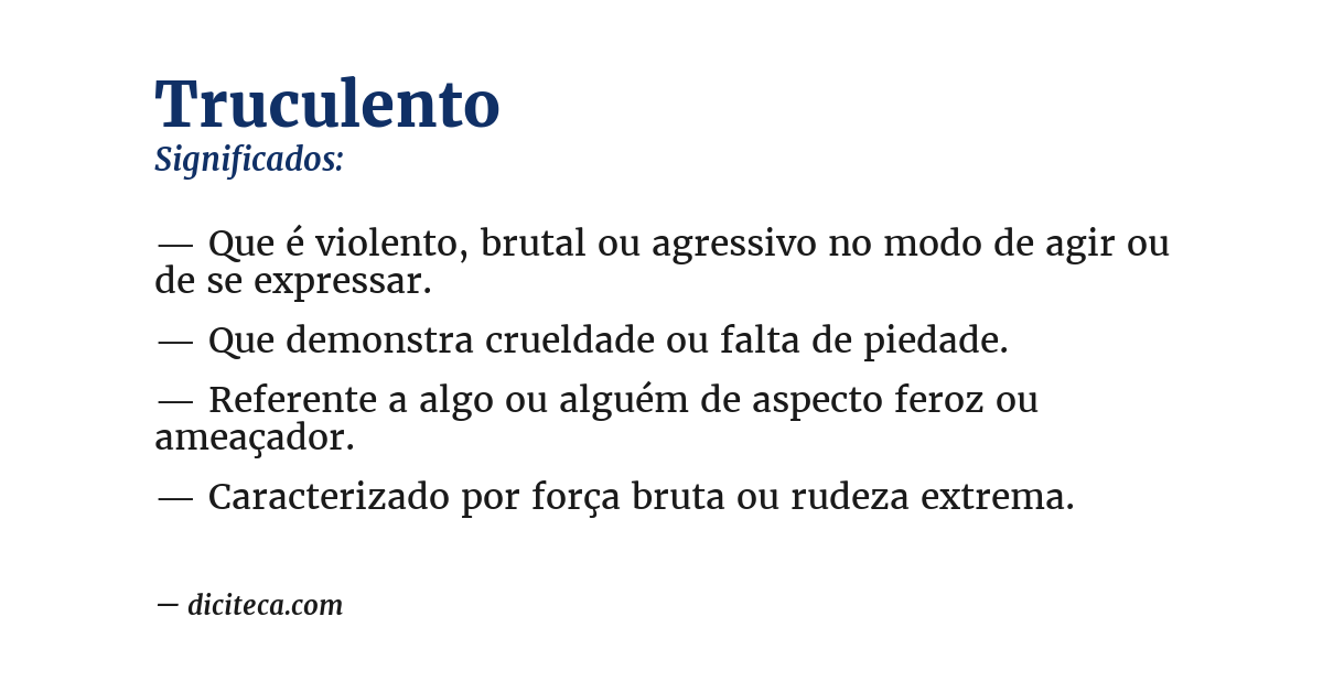 Significado de truculento
