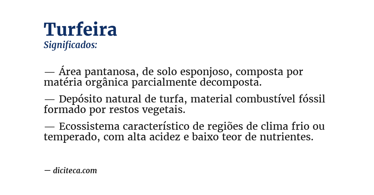 Significado de turfeira
